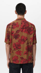 Mango shirt flor in red-003