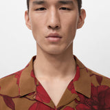 Mango shirt flor in red-004