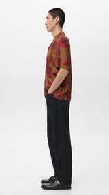 Mango shirt flor in red-008