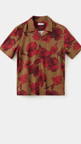 Mango shirt flor in red-021