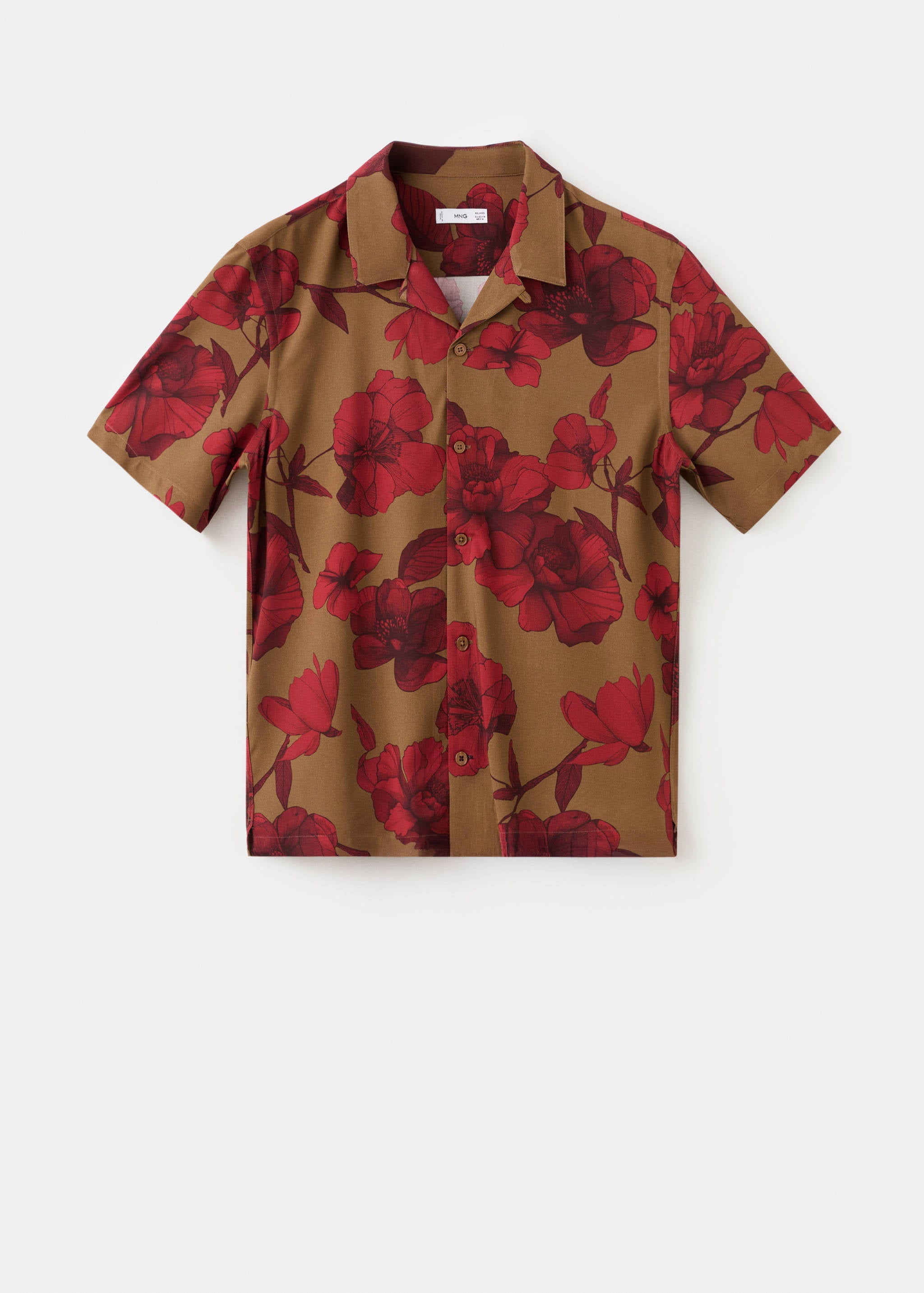 Mango shirt flor in red-021