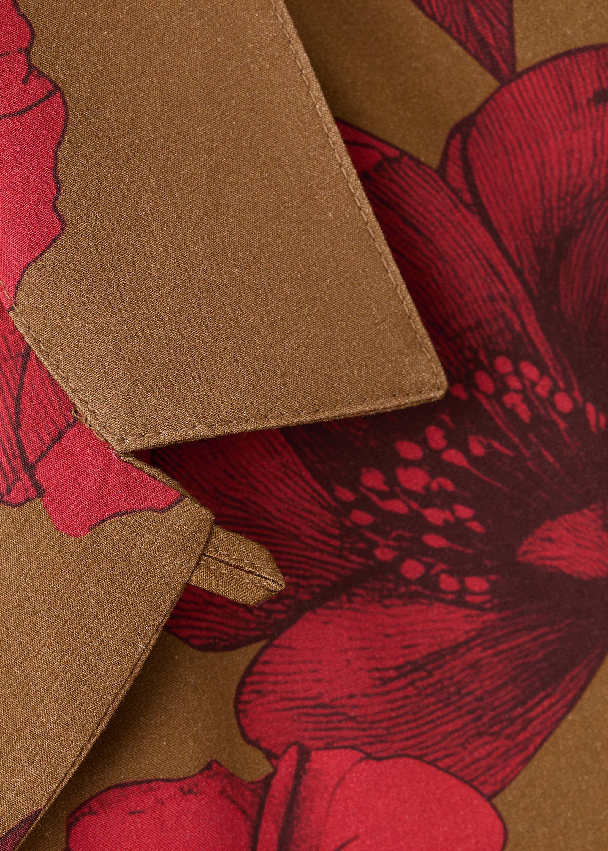 Mango shirt flor in red-023