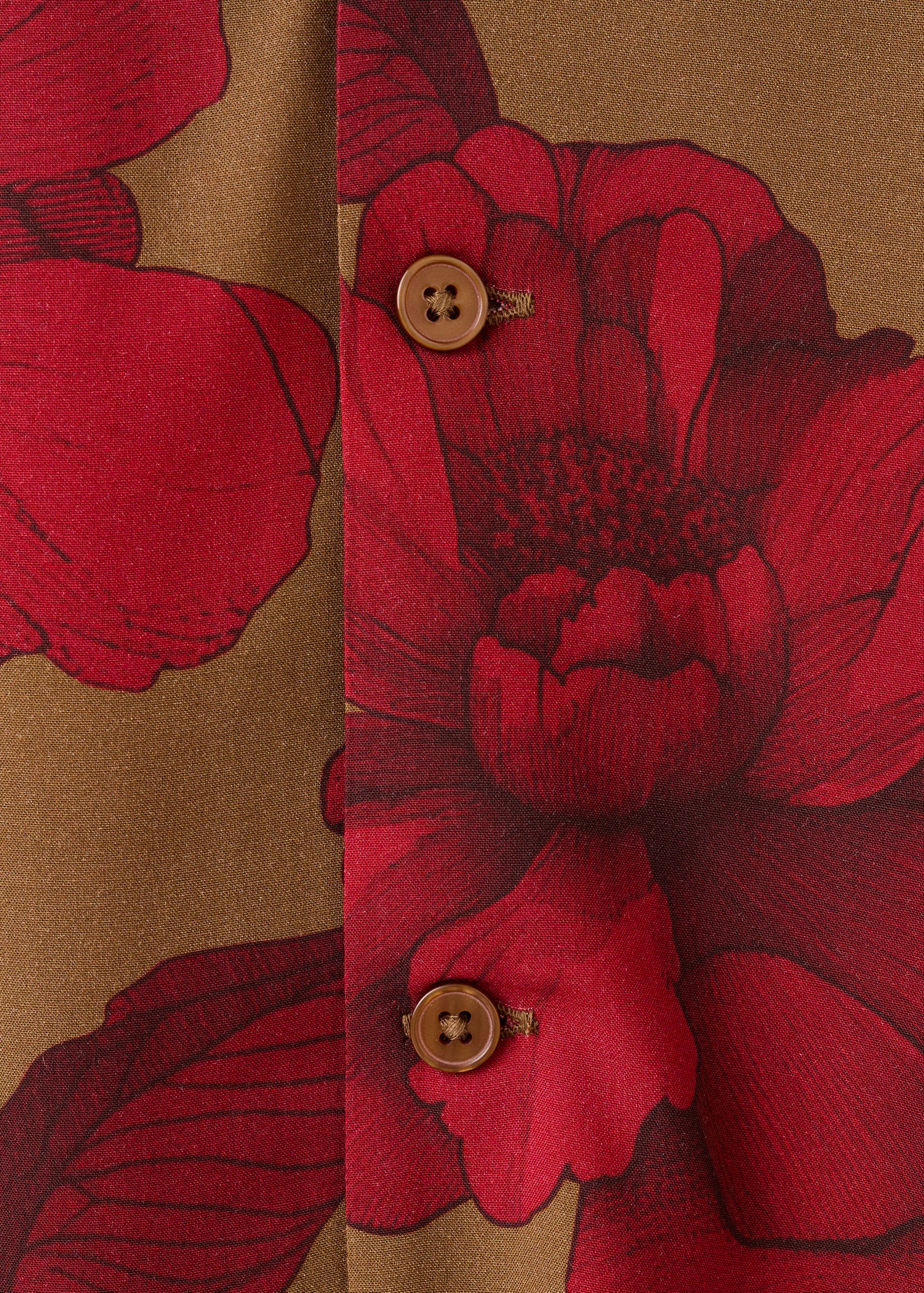 Mango shirt flor in red-030
