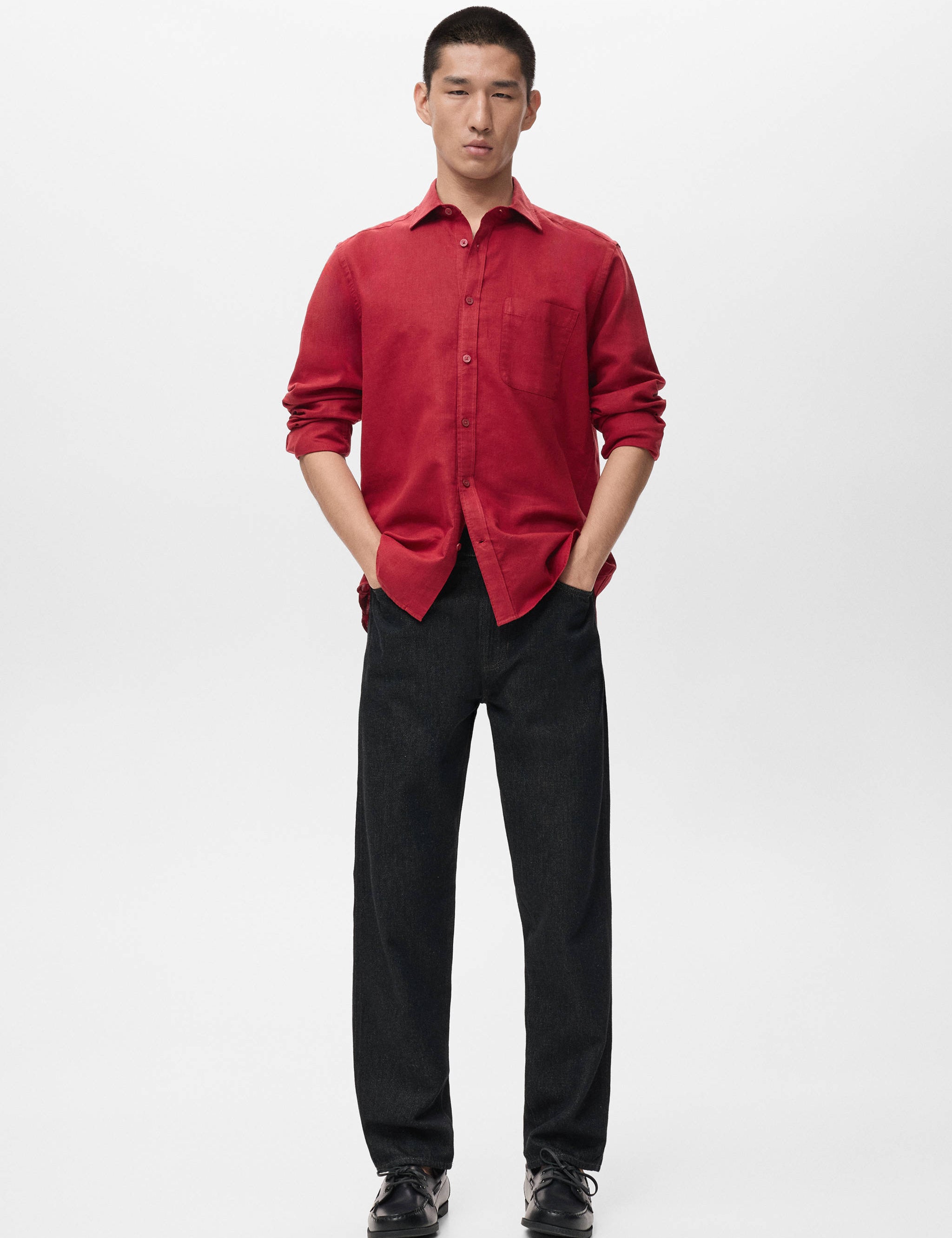 Mango shirt avispa in red-001