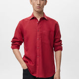 Mango shirt avispa in red-002
