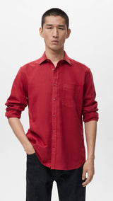 Mango shirt avispa in red-002