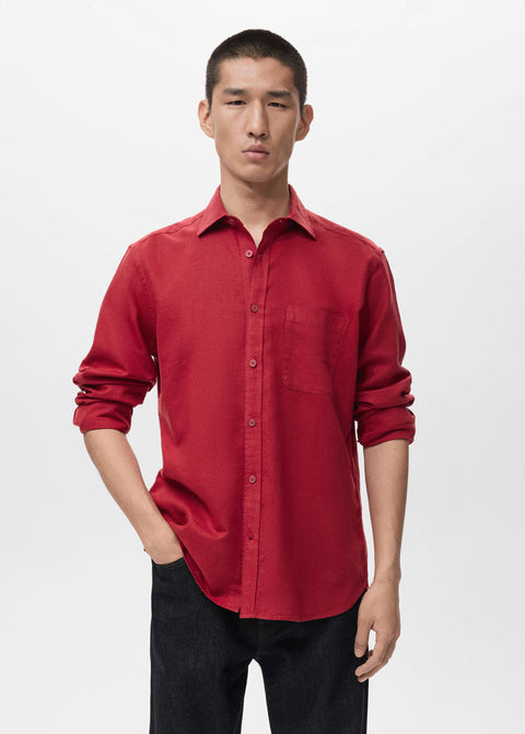 Mango shirt avispa in red