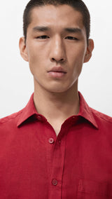 Mango shirt avispa in red-004
