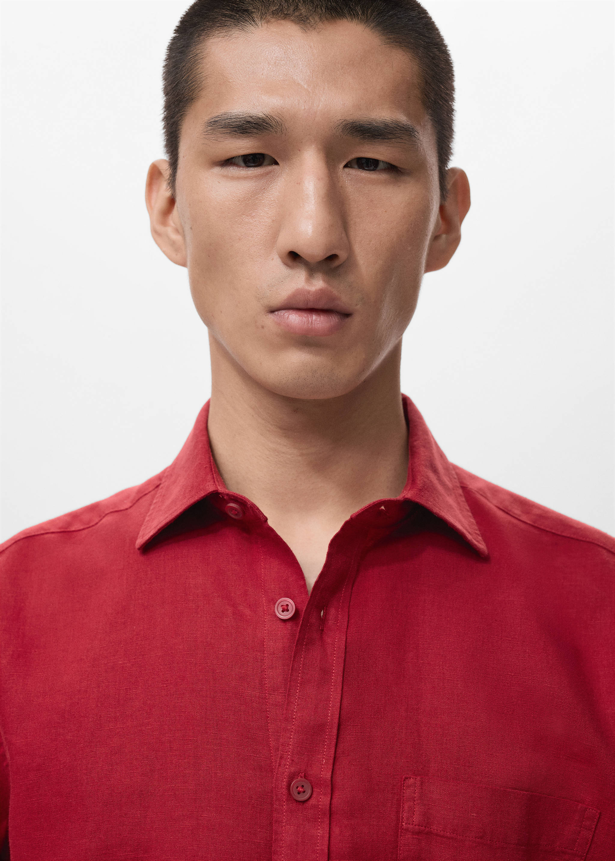 Mango shirt avispa in red-004