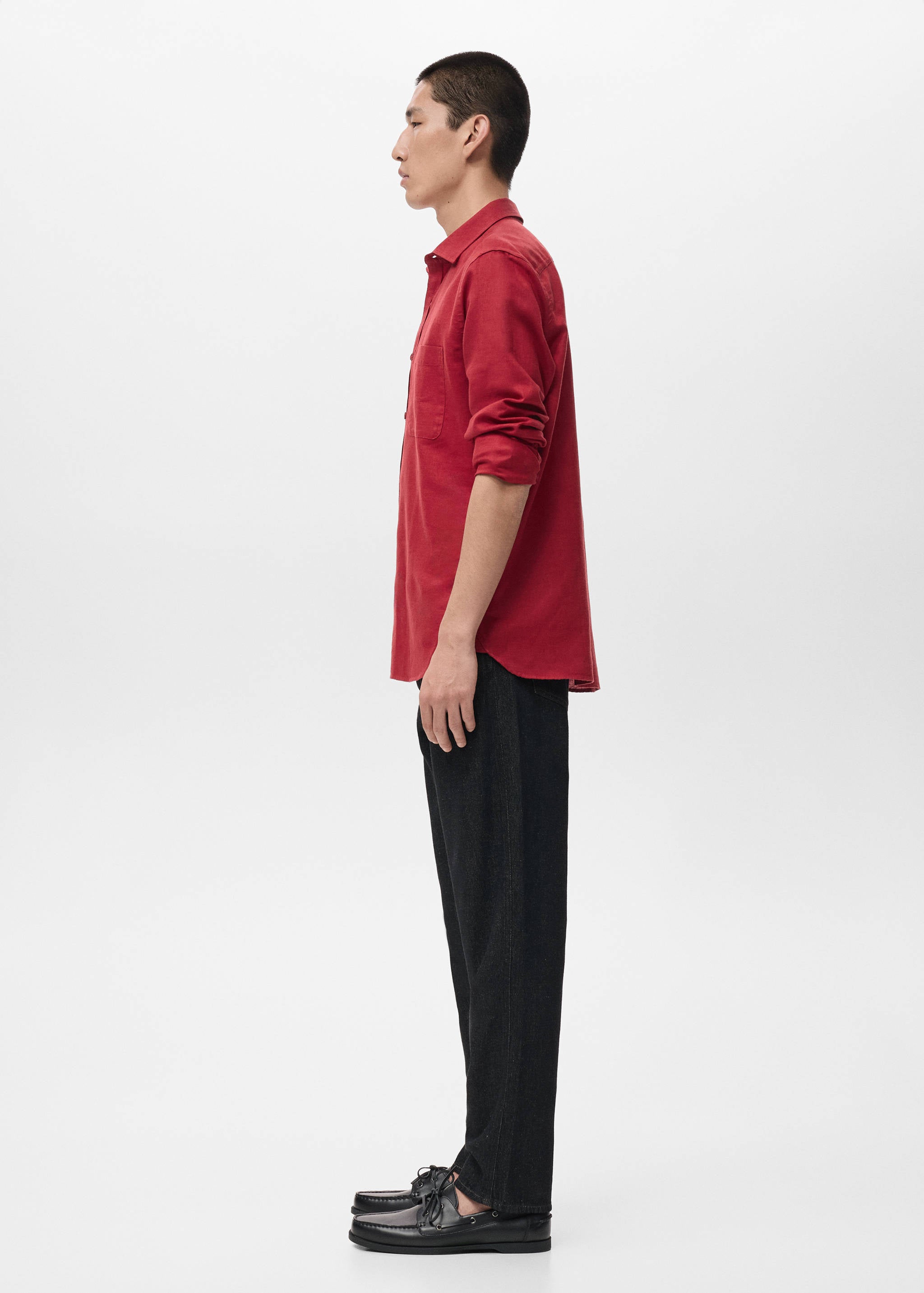 Mango shirt avispa in red-008
