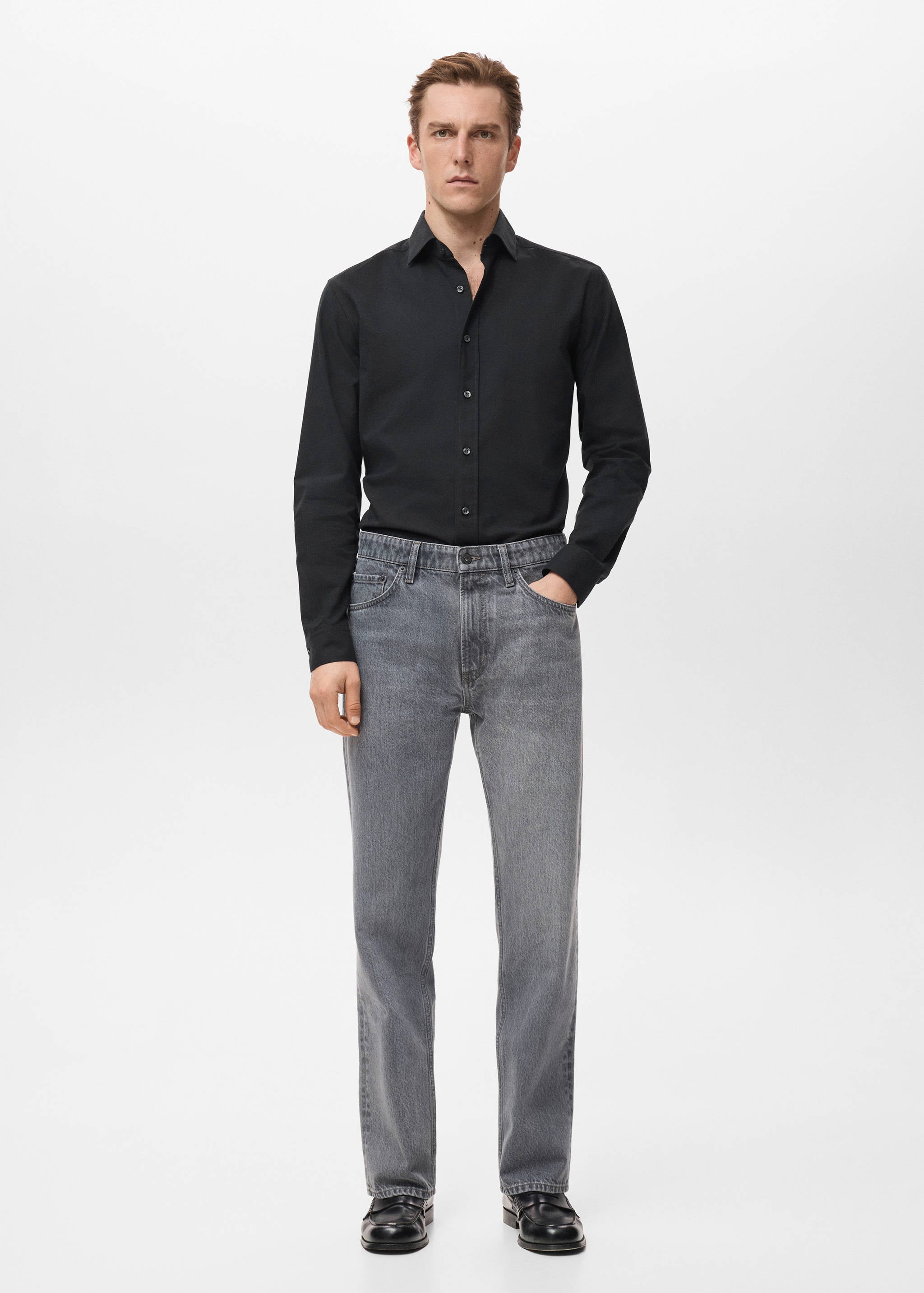 Mango shirt perseo in black-001