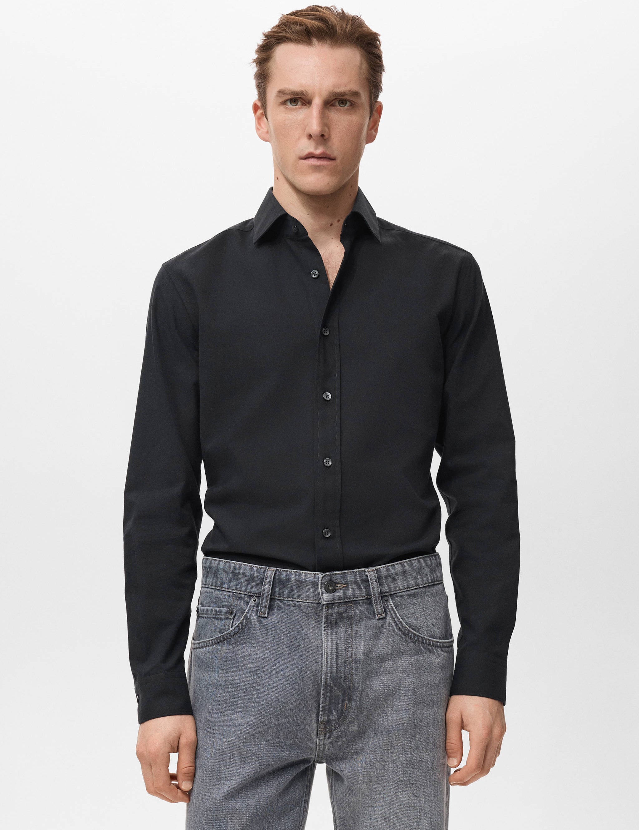 Mango shirt perseo in black-002
