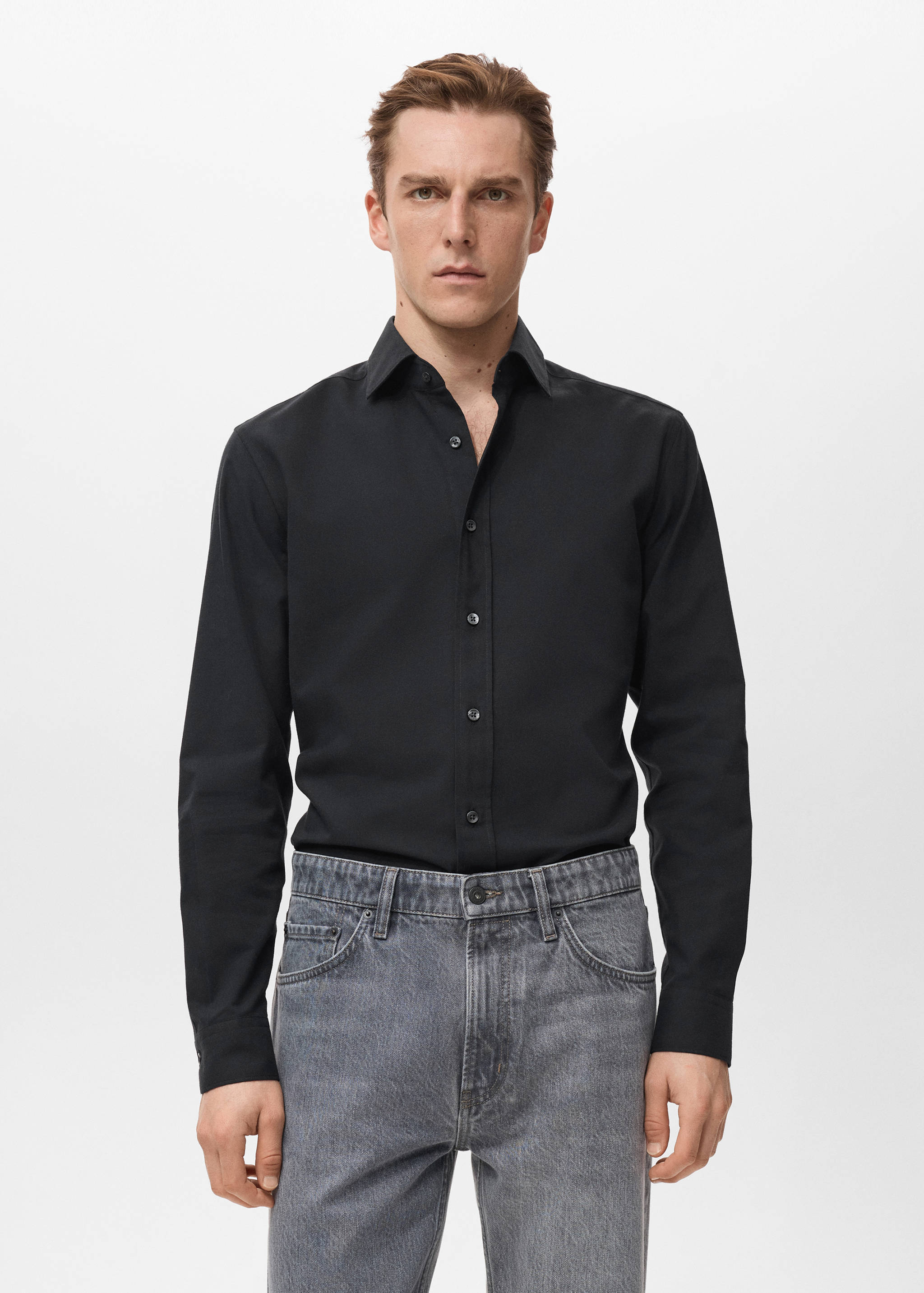 Mango shirt perseo in black-002