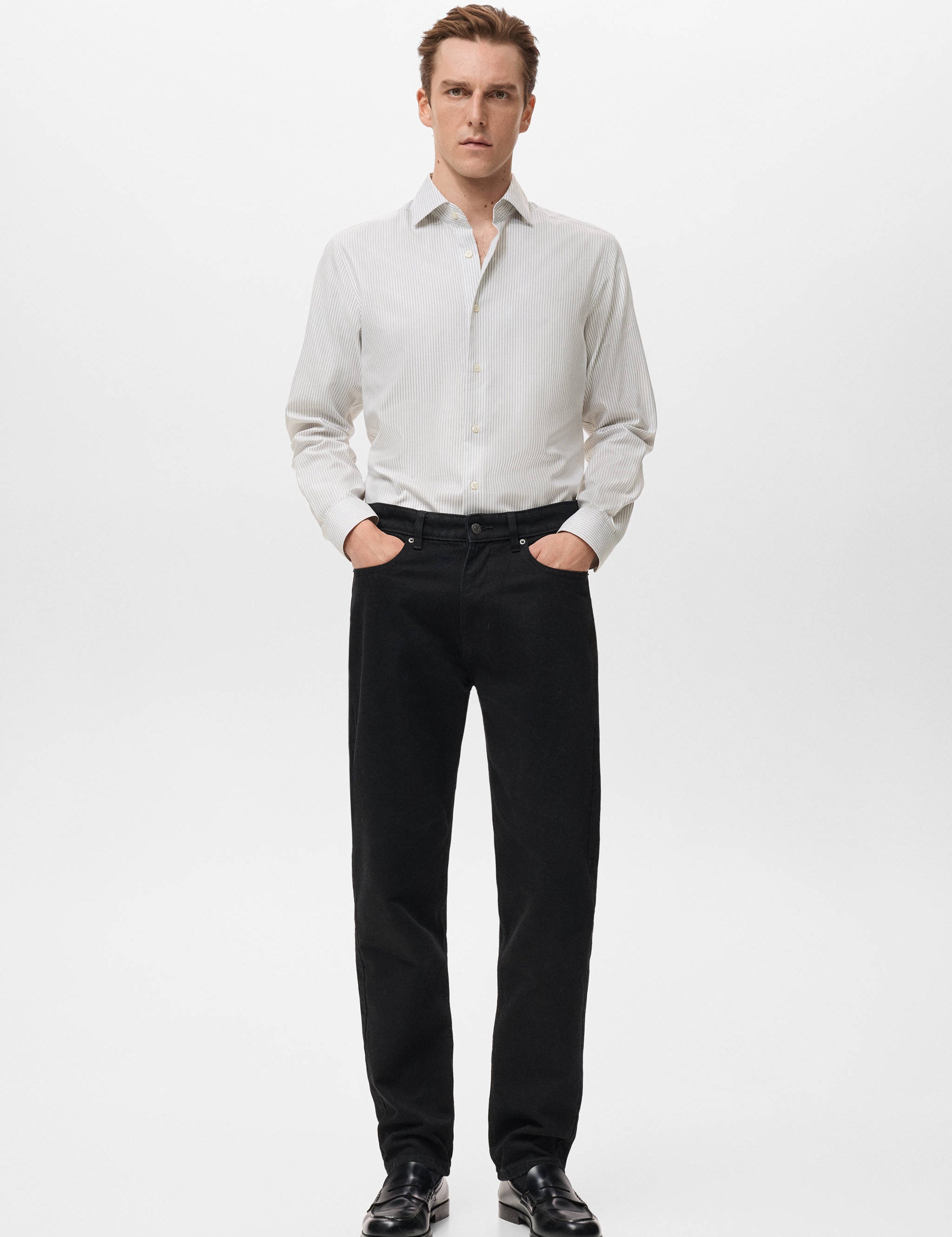 Mango shirt donosti in light vigore grey-001
