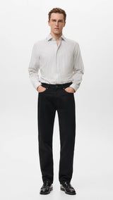 Mango shirt donosti in light vigore grey-001