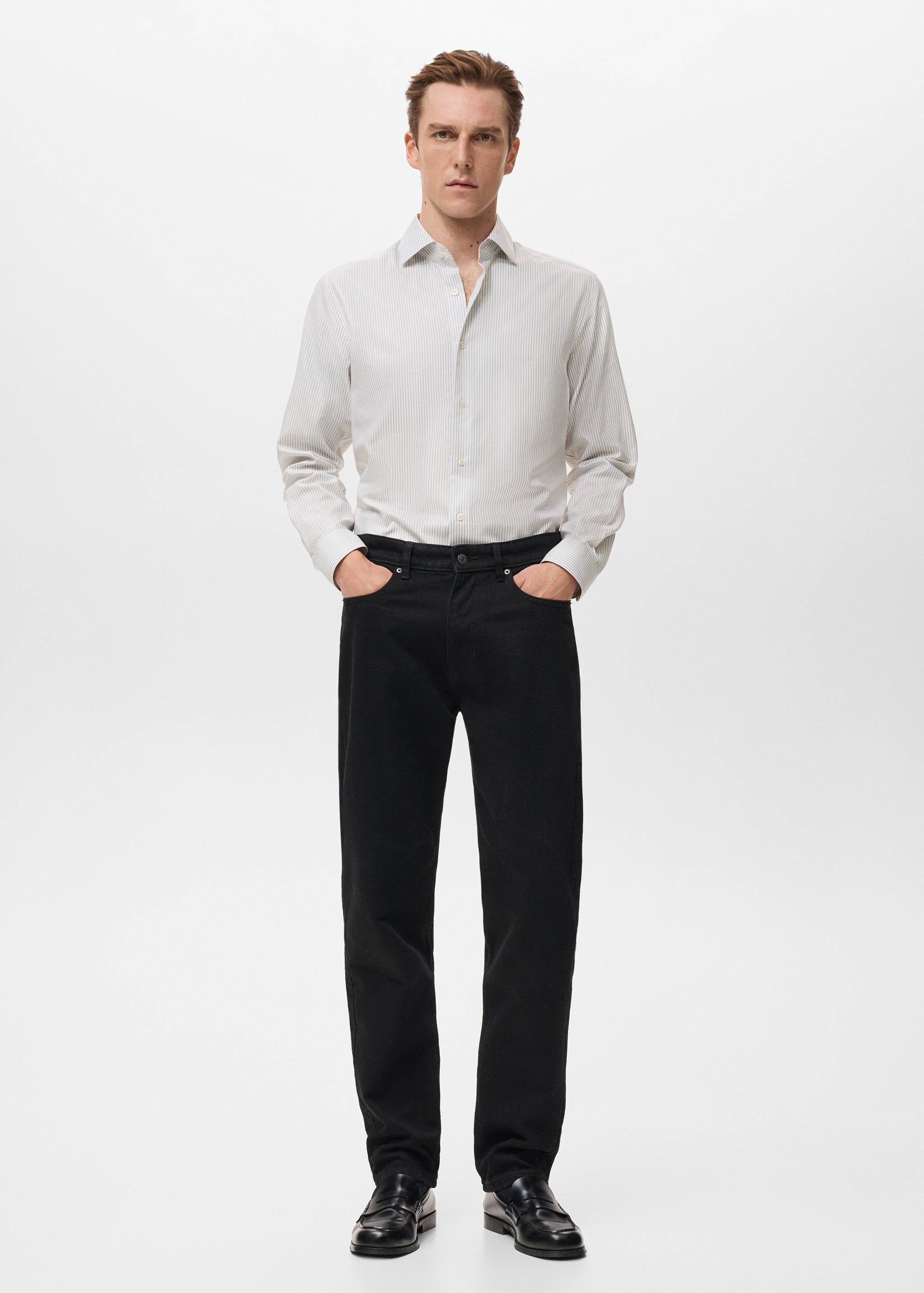Mango shirt donosti in light vigore grey-001
