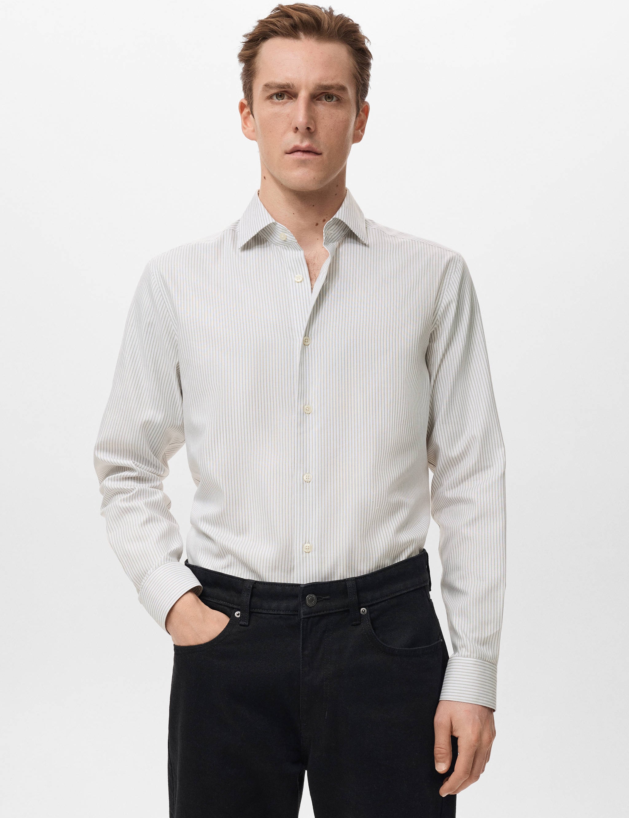 Mango shirt donosti in light vigore grey-002
