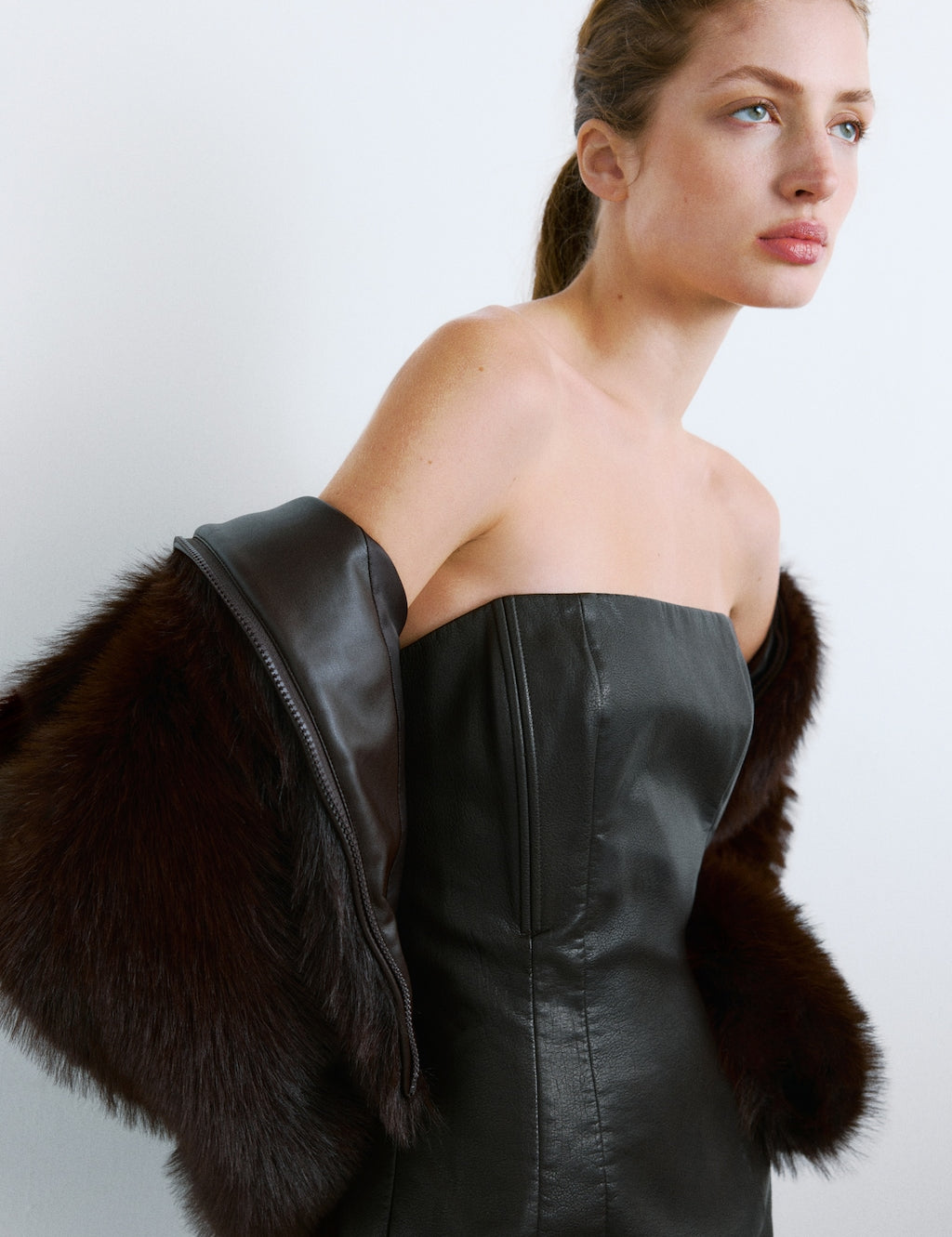 Mango dress brown in chocolate - Image 1