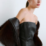 Mango dress brown in chocolate - Image 1