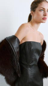 Mango dress brown in chocolate - Image 1