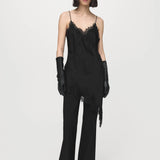 Mango top pearl in black-001