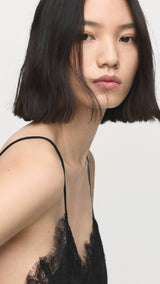 Mango top pearl in black-002