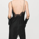 Mango top pearl in black-003