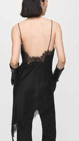Mango top pearl in black-003