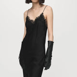 Mango top pearl in black-004