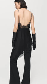 Mango top pearl in black-008