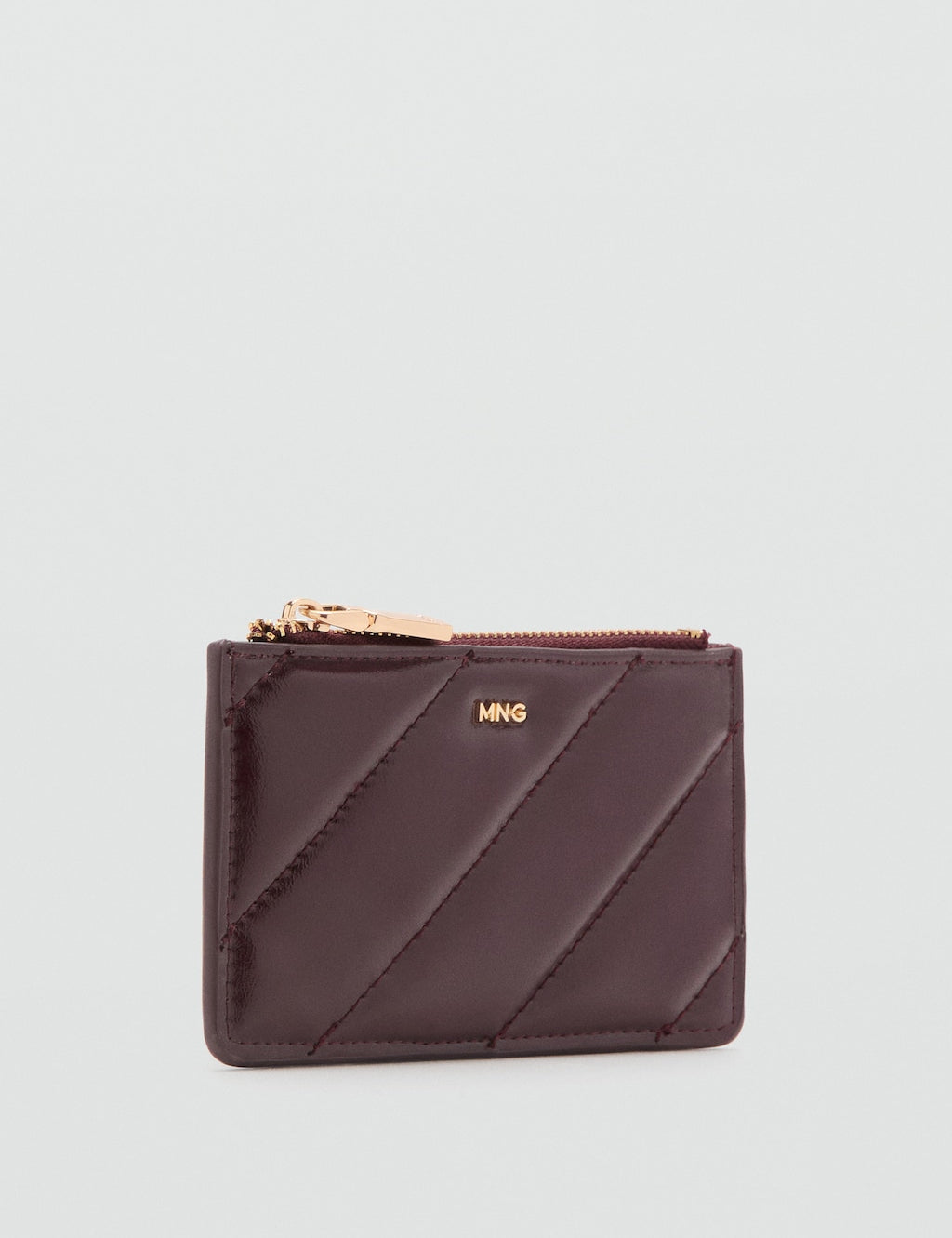 Mango purse diagonal in eggplant - Image 1