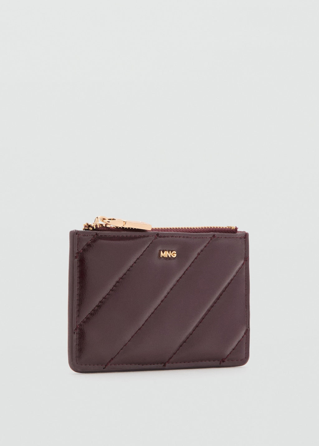 Mango purse diagonal in eggplant - Image 1