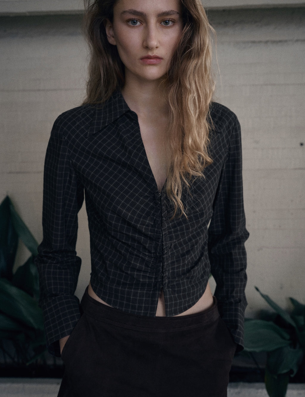 Mango blouse galeen in grey - Image 1