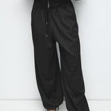 Mango trousers stripe in black - Image 1