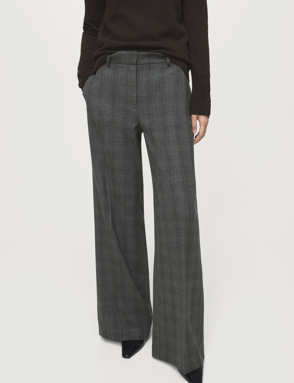 Mango trousers oxford in grey - Image 1