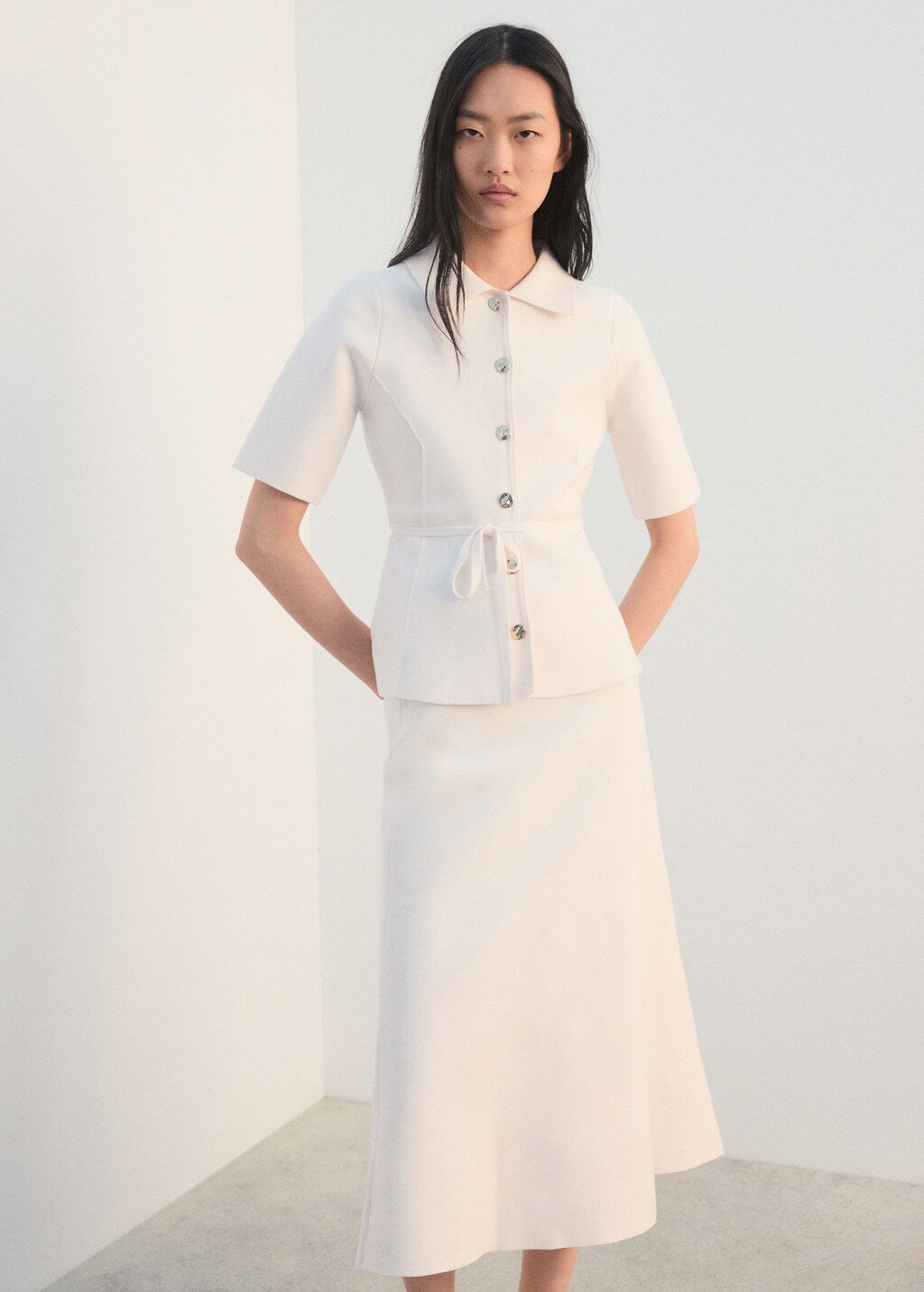Mango skirt sharon in off white - Image 1