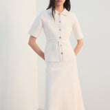 Mango skirt sharon in off white - Image 1