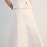 Mango skirt sharon in off white - Image 4