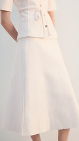 Mango skirt sharon in off white - Image 4