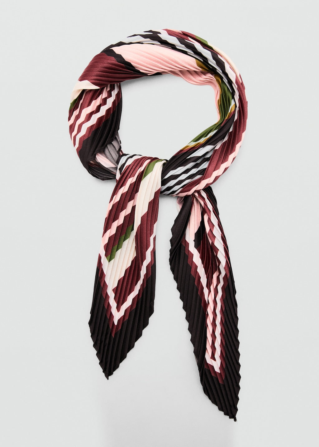 Mango kerchief pleat in garnet - Image 3