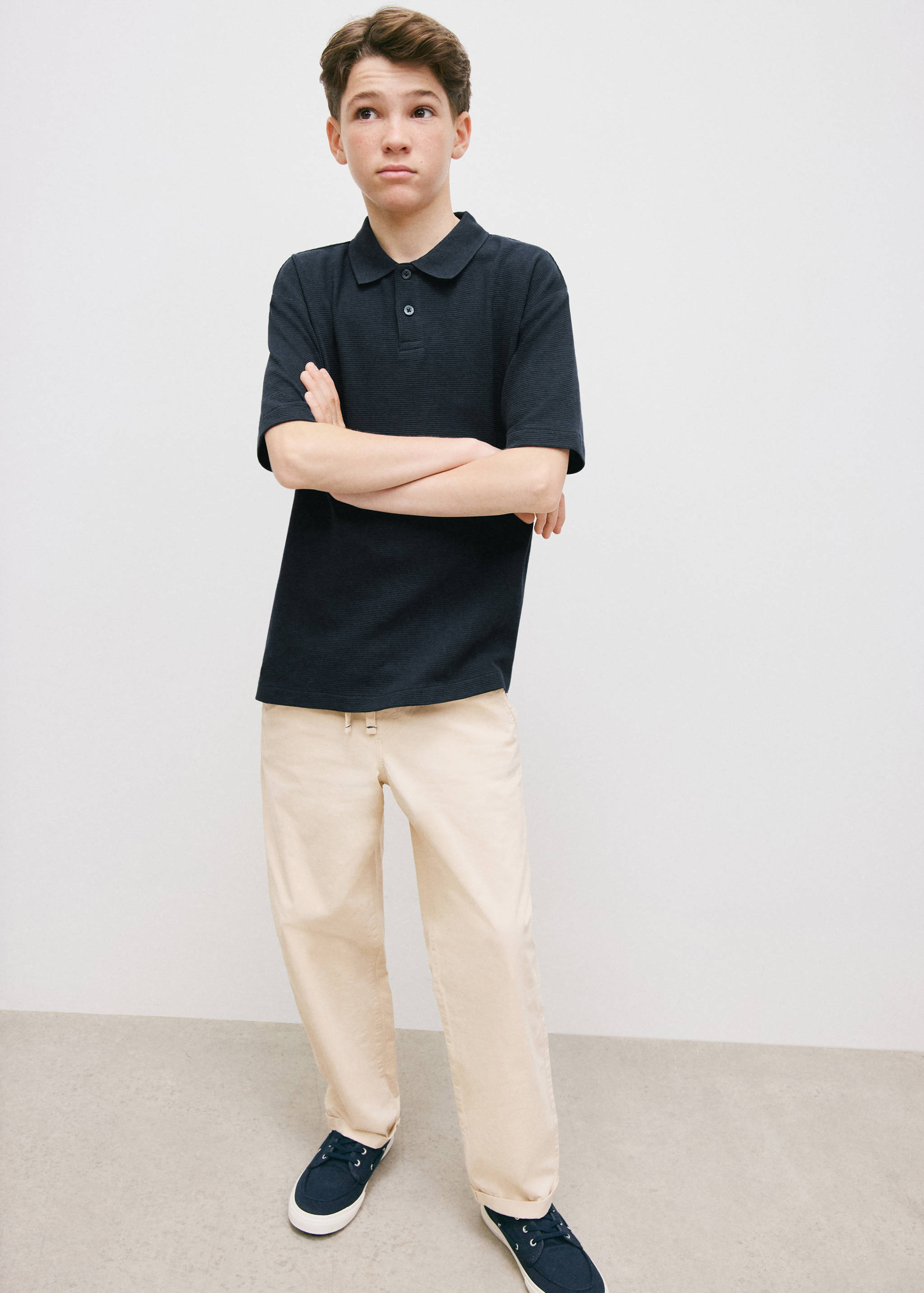 Mango trousers franky in sand-001