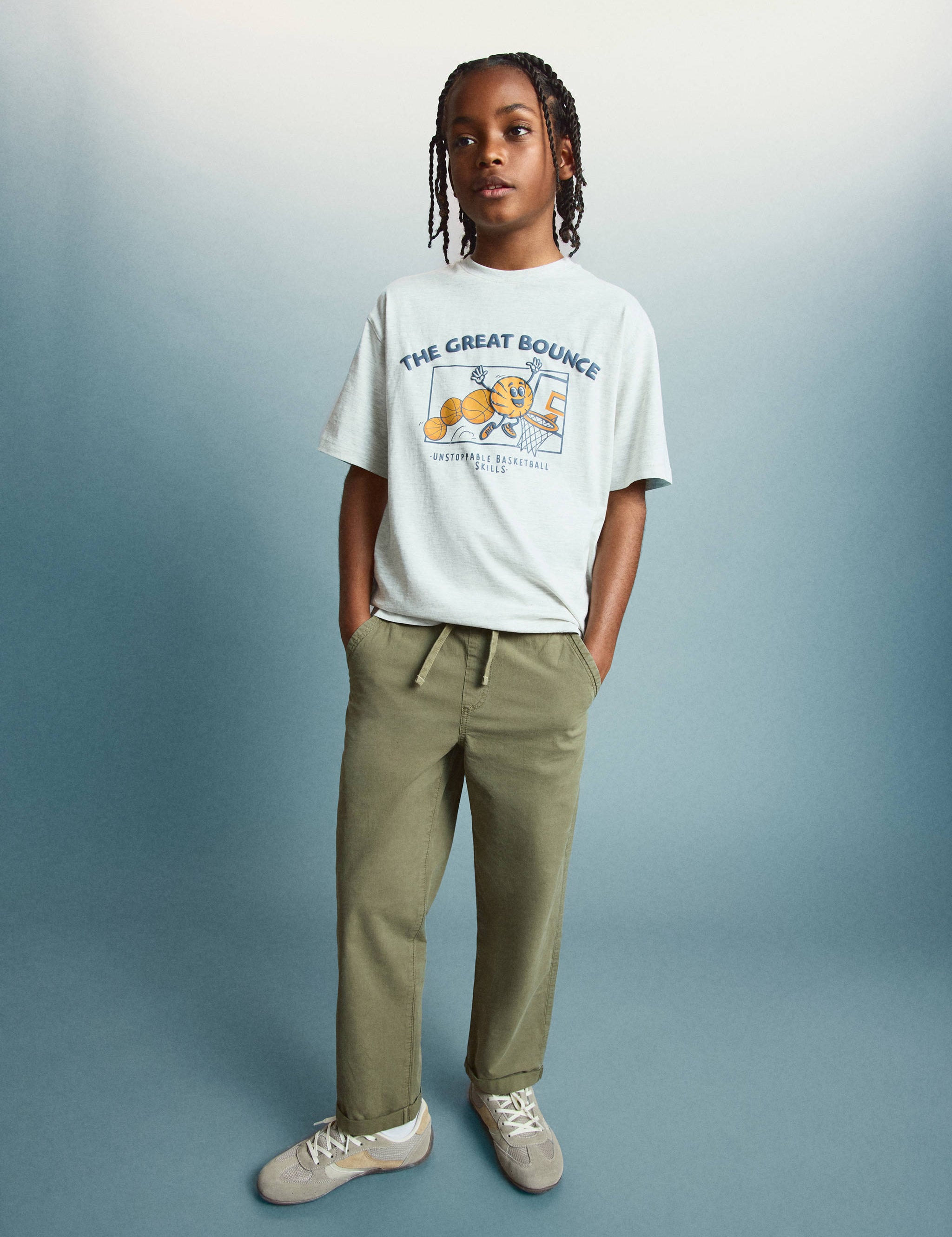 Mango trousers franky in khaki-001