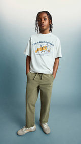 Mango trousers franky in khaki-001