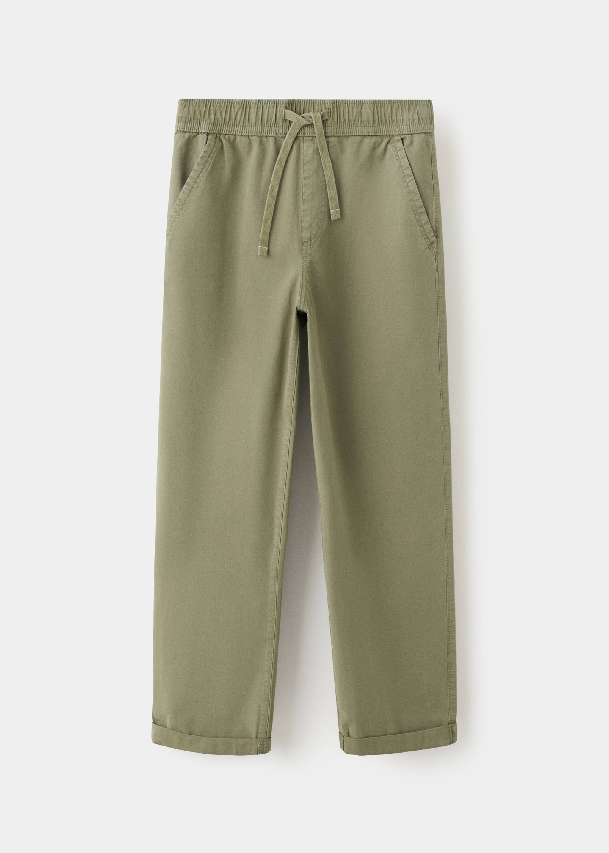 Mango trousers franky in khaki-021