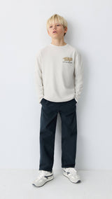 Mango trousers franky in navy-001