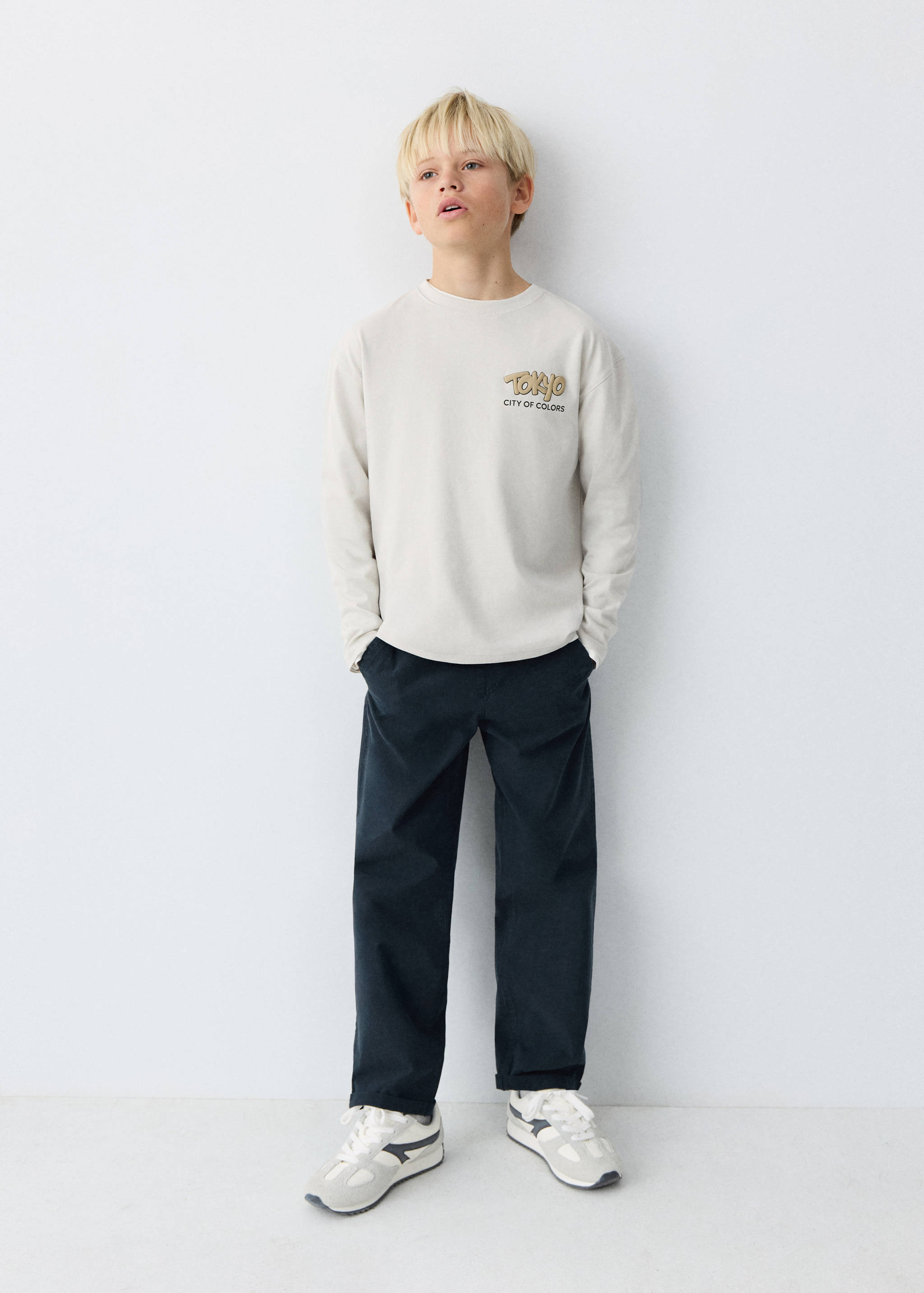 Mango trousers franky in navy-001