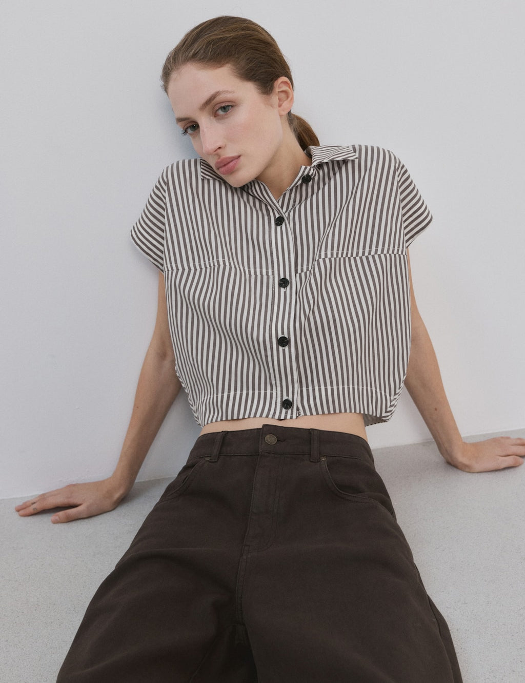 Mango shirt olive in raw - Image 1