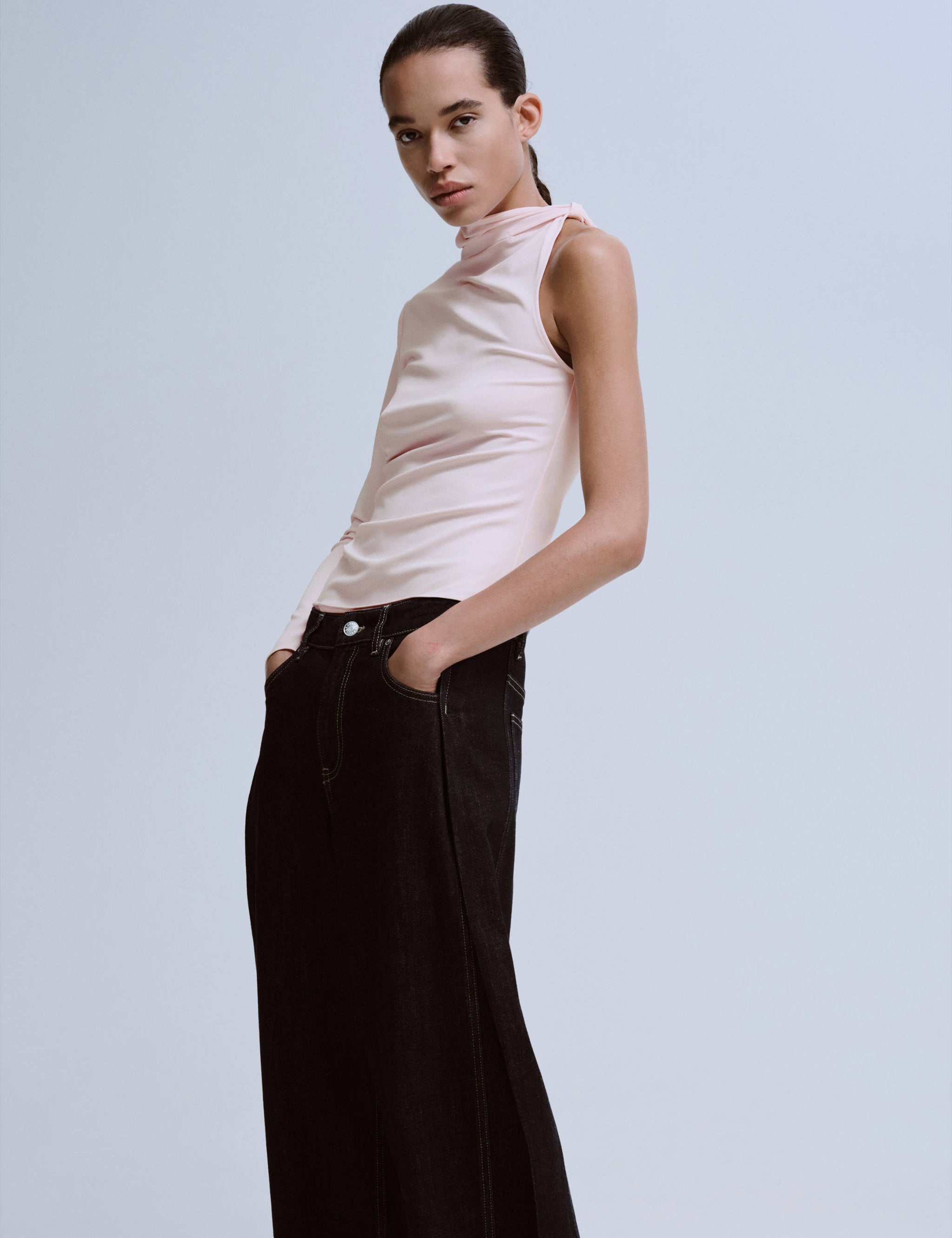 Mango t-shirt phoebe in vintage pink-002