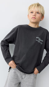 Mango t-shirt ewall in anthracite - Image 1