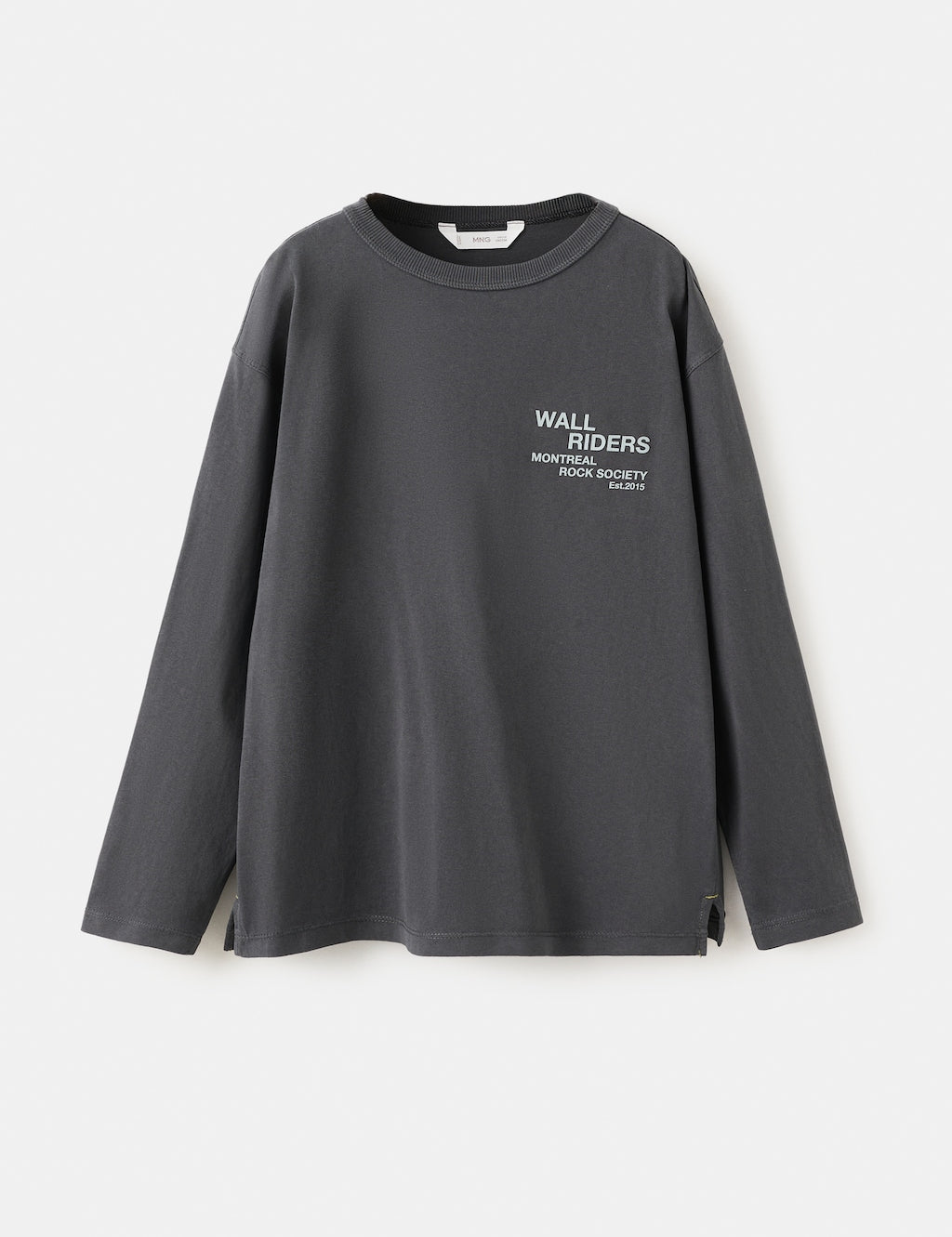 Mango t-shirt ewall in anthracite - Image 2